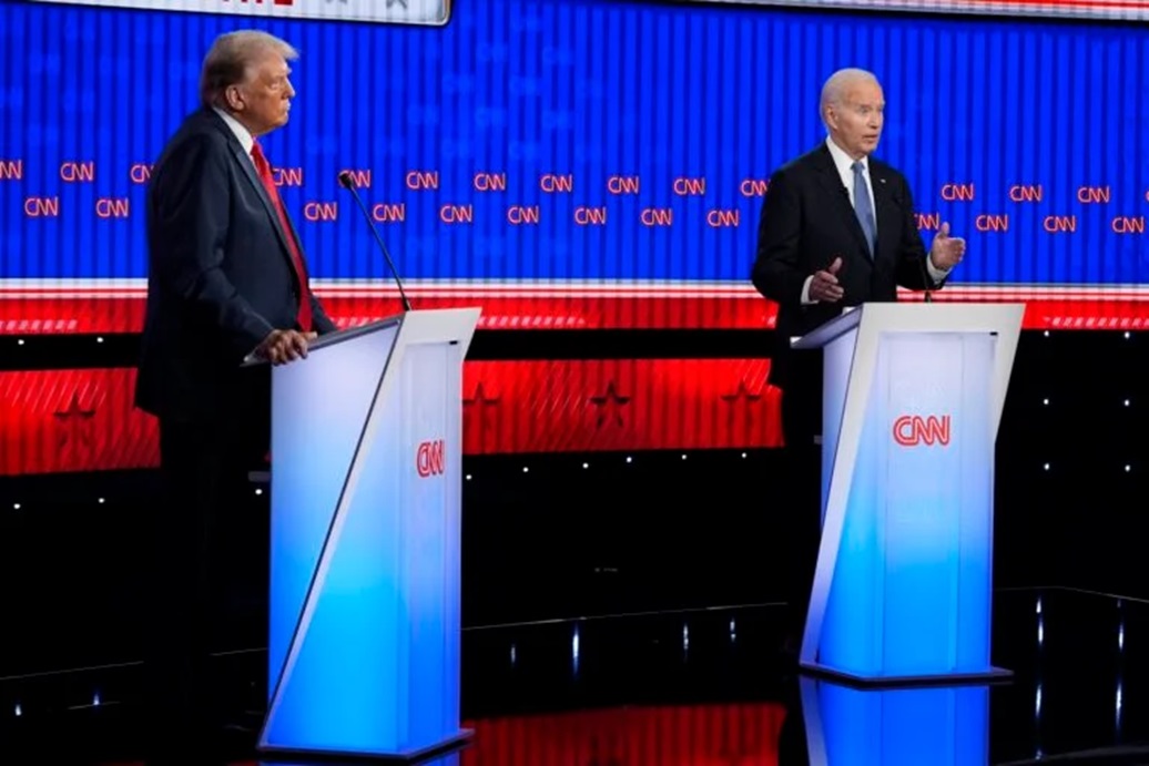 President Biden and former President Trump in presidential debate