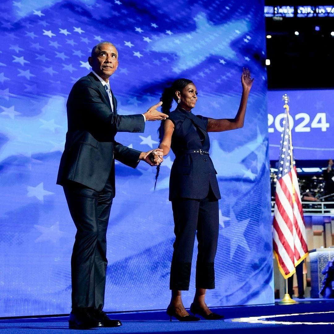 The Obamas go for Harris and Walz