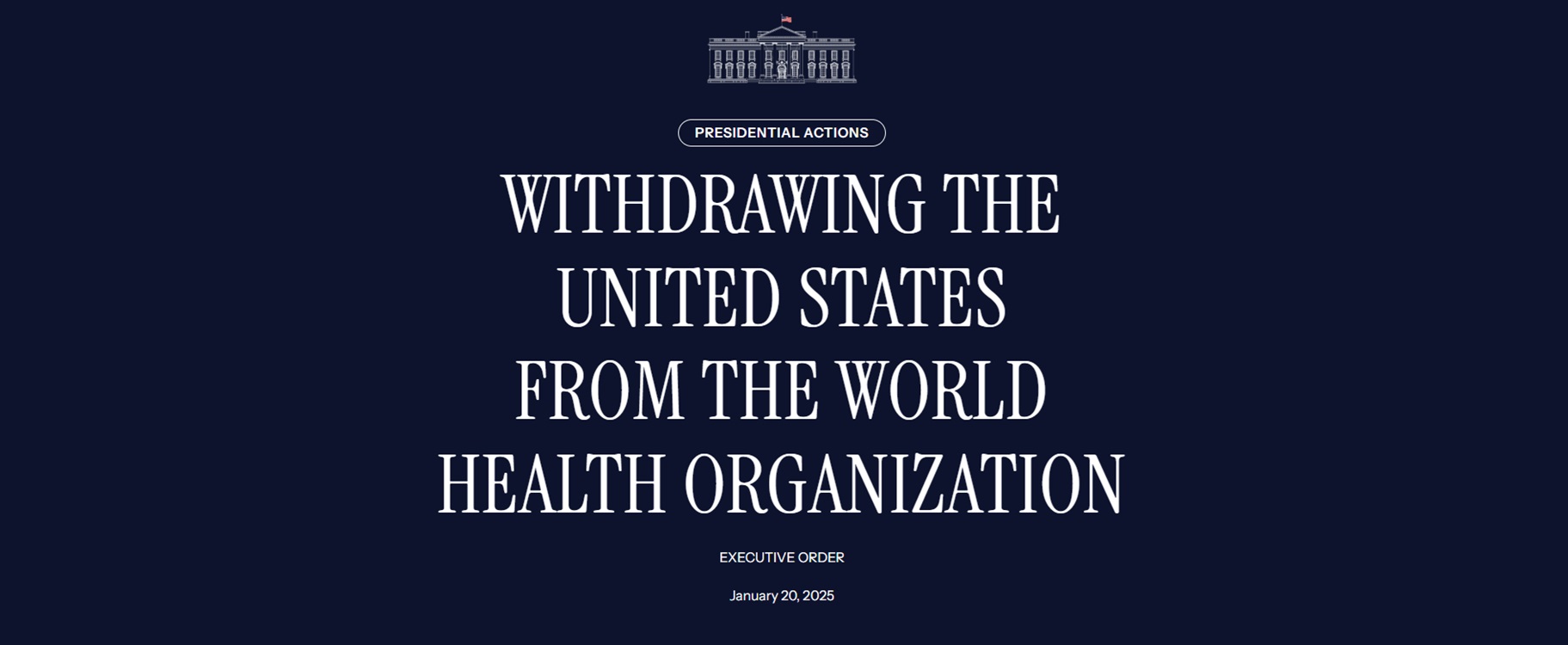 President Trump has ordered USA out of the World Health Organization